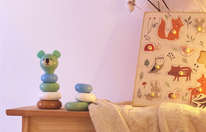 Drewniane puzzle z leśnymi zwierzętami Vilac